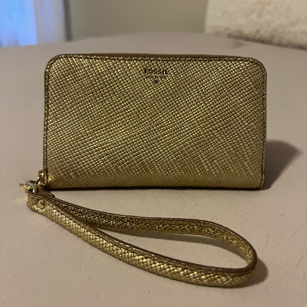 Fossil Gold Clutch